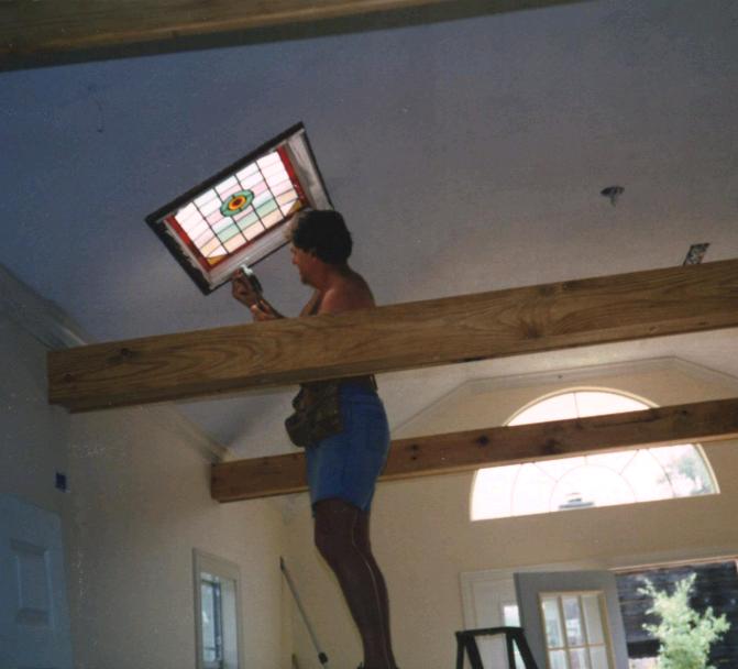 Jim_stained_glass_Install_1995